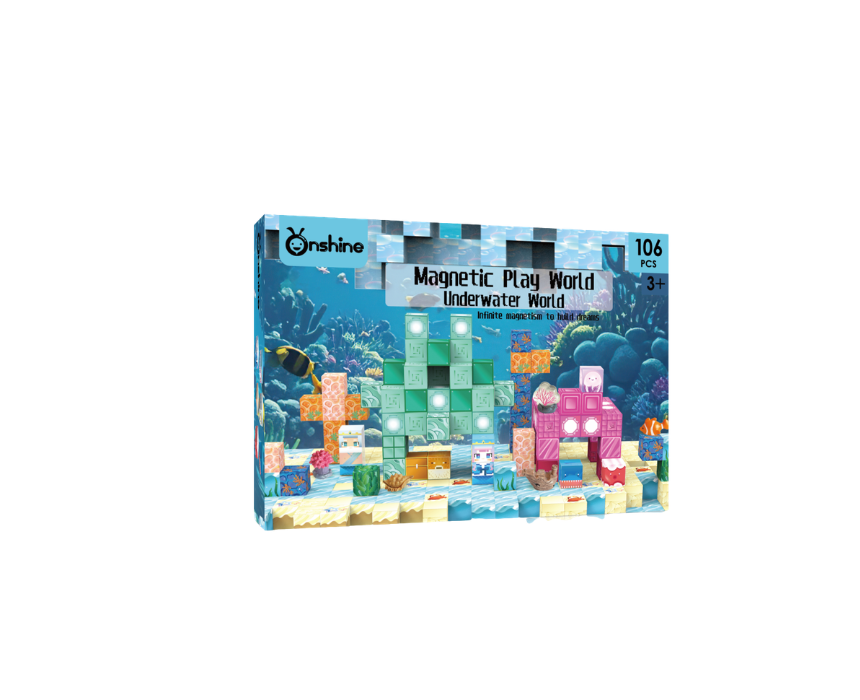 99 Magnetic Building Blocks Minecraft Underwater World 106 Peices - Image 1