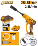 Ingco 20v Cordless Pressure Washer 25 bar with battery and charger - Image 