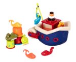 Kids Fish and Splish Bath Boat Toy Set - Image 