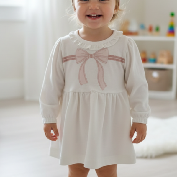 Dress with Headband Ribbon - Pink-Powder - 3-24M