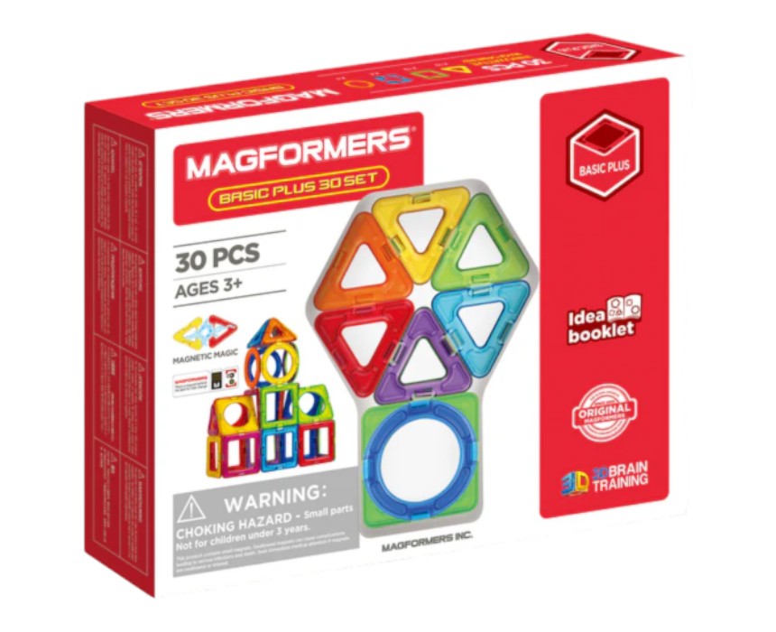 Mini Magnetic Tiles (30 pcs)1 Kids Magnetic Tile Set - Image 1