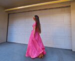 Tammy Silk Crop Top Fuchsia - Image 