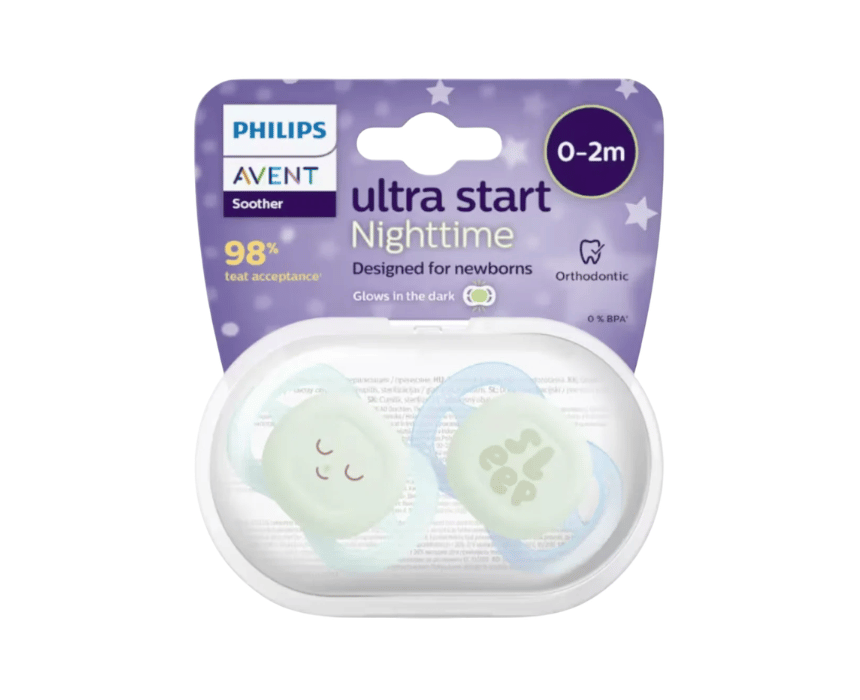 Untitled design Philips Avent Ultra Start Nighttime Soothers 0–2M (2 Pack) - Image 1