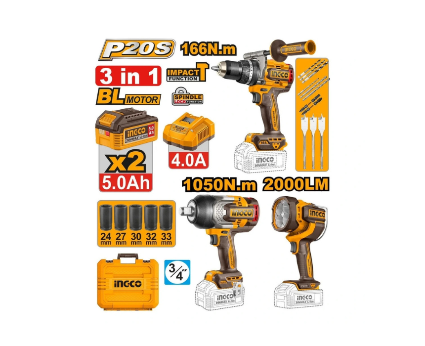Untitled design (31) Power Tool Combo INGCO - Image 1