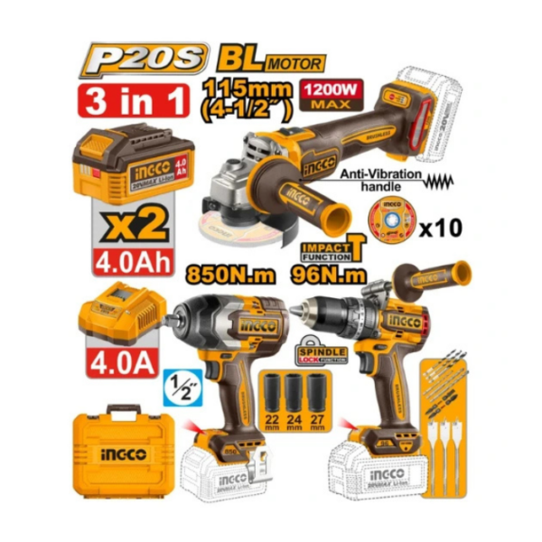 Cordless Combo Kit INGCO