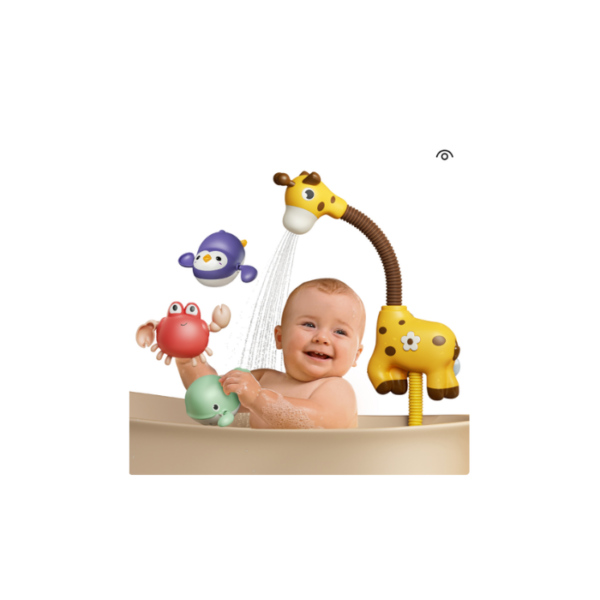 Bath Toy with Shower Head & 3 Swimming Animals