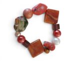 Handmade Garnet Pearl Jewelry Necklace and Bracelet Set - Image 
