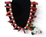Handmade Garnet Pearl Jewelry Necklace and Bracelet Set - Image 