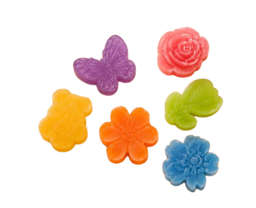 image (7) Handmade Flowers and Butterfly Glycerin Soap - Image 1