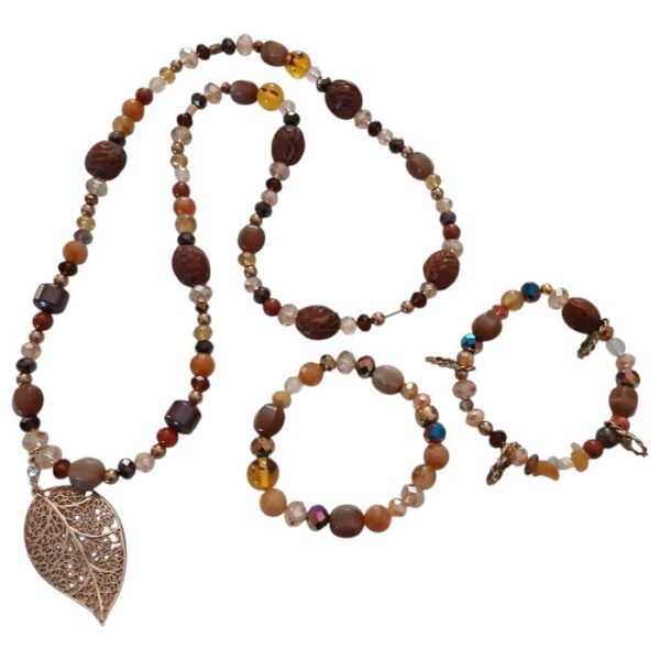 Handmade Bohemian Crystal Jewelry Set
