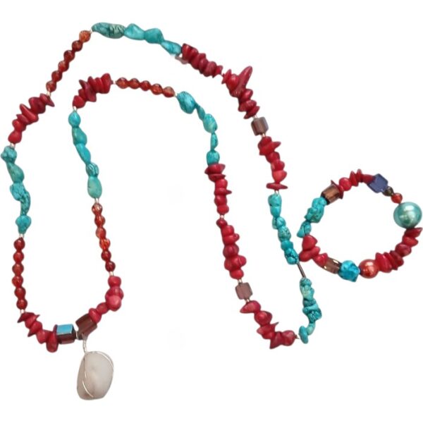 Handmade R.B Semi-Precious Stone Jewelry Set