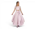 Tammy Silk Crop Top Lilac - Image 