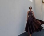 Cross Front Crop Top Plum - Image 