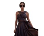Cross Front Crop Top Plum - Image 