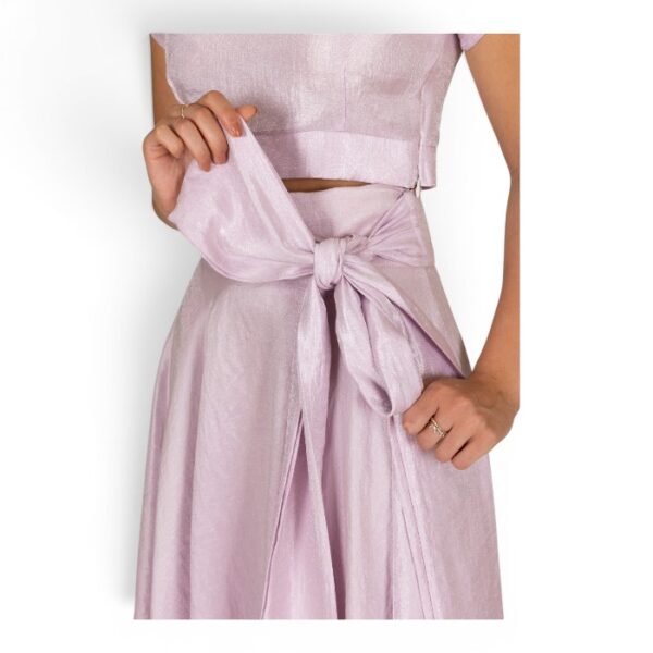 Tammy Silk Wrap Skirt Lilac
