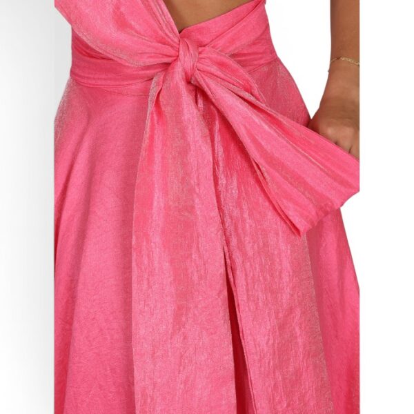 Tammy Silk Wrap Skirt Fuchsia