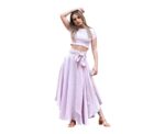 Tammy Silk Crop Top Lilac - Image 