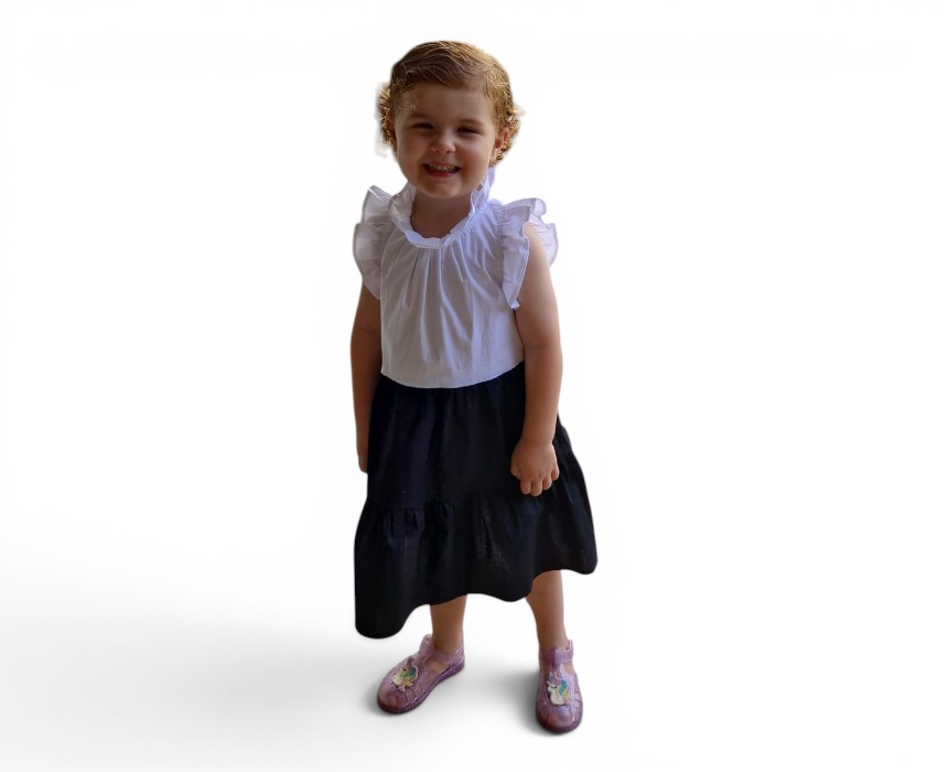 image00476 Kids Monochrome Dress - Image 1