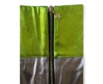 Metallic Mini Skirt Electric Lime - Image 