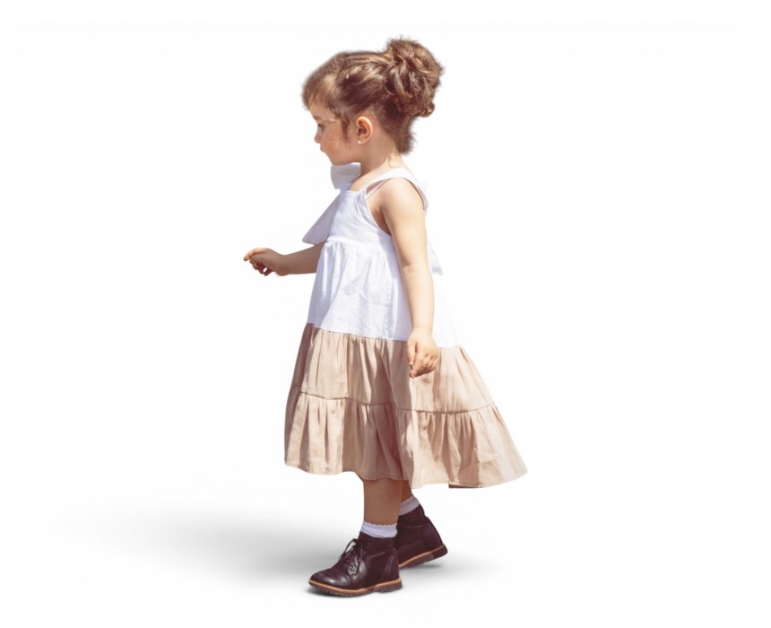 image00818 Kids Two Tone Dress - Image 1