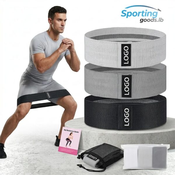 Fabric Mini Loop Resistance Bands in Grey