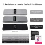 Fabric Mini Loop Resistance Bands in Grey - Image 