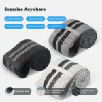 Fabric Mini Loop Resistance Bands in Grey - Image 