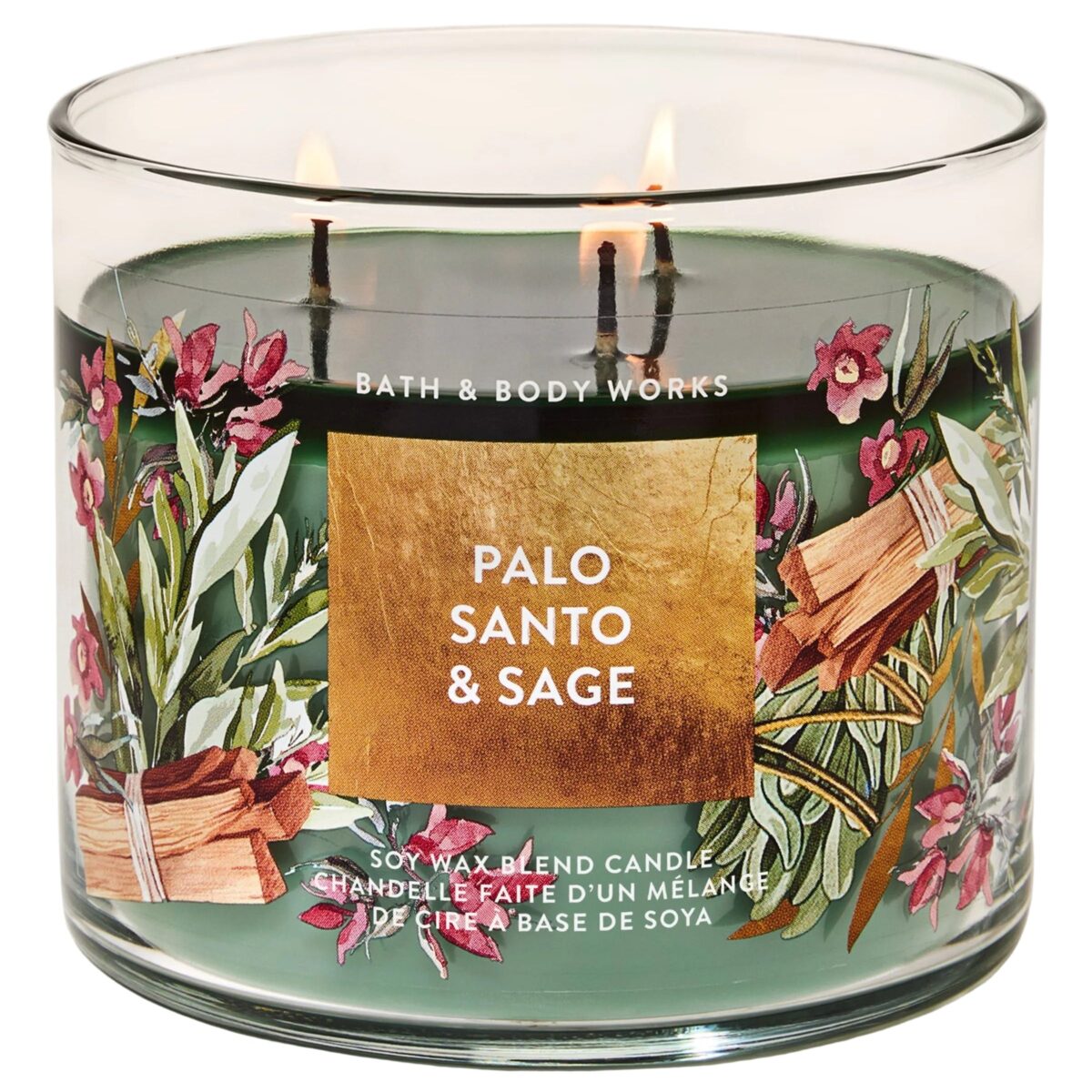 028025244 Bath & Body Works Palo Santo & Sage 3-Wick Candle