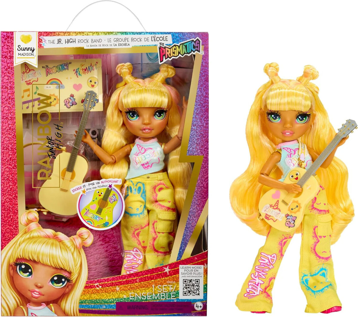 035051565628_1aba9957-bfe9-4edb-80a0-27de37ca8730 Rainbow High Junior High Rock Band - Sunny, Yellow - 23 Cm Fashion Doll