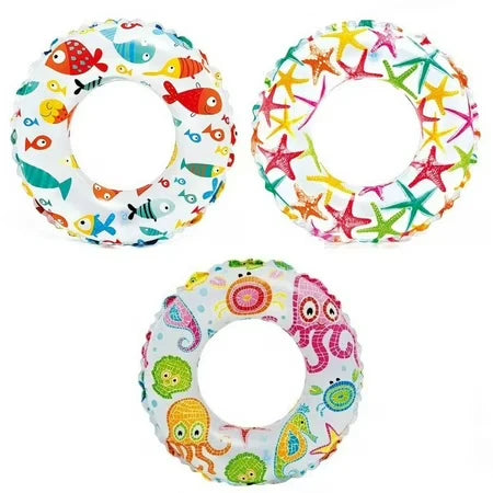 Lively Print Swim Ring 61cm, Assorted