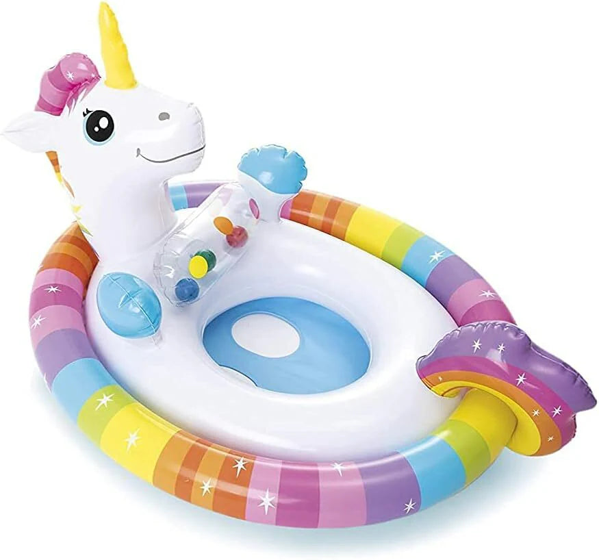 078257595709_06000a0e-9589-44c7-9041-12a9ef37081b Animal Swim Ring 77x58cm with Seat & Backrest, Assorted