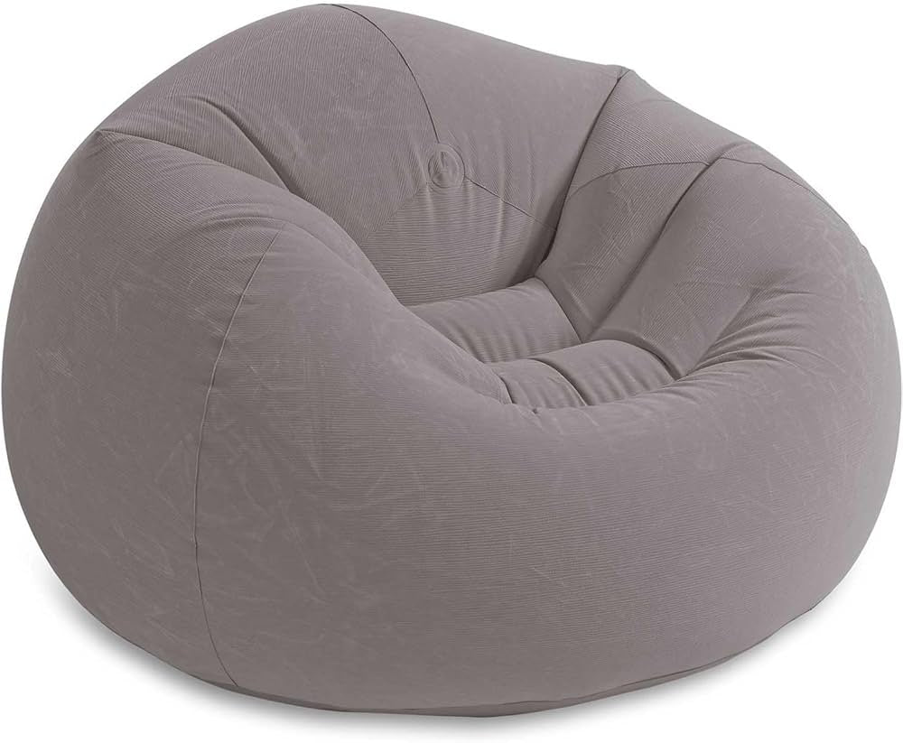 078257685790 Beanless Bag Inflatable Chair 107x104x69cm, Grey