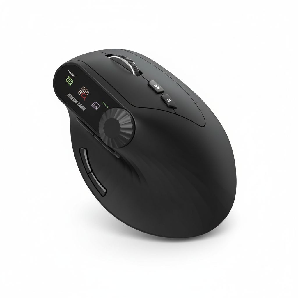 0990478125889-1 Smart OLED Vertical Mouse Black #GNSOLEDMSEBK