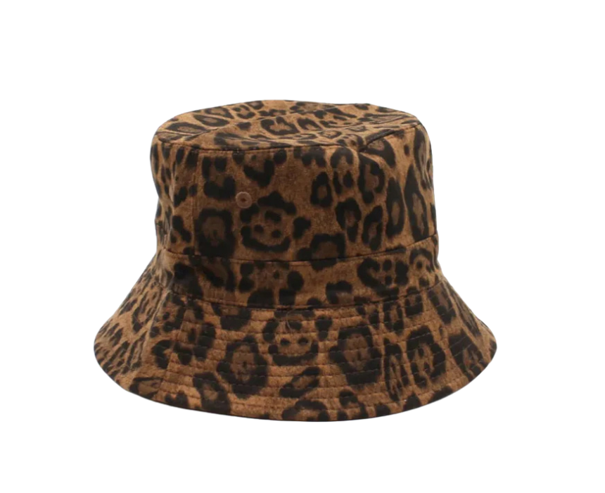 1 Brown Leopard Bucket Hat - Image 1