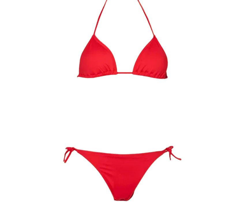 1 Savane Girls Red Triangle Bikini Set - Image 1