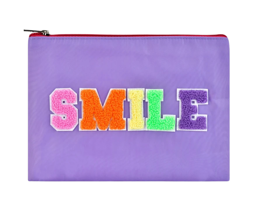 1 Girls Purple Zipper Pouch - Image 1