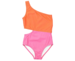 Candy Colorblock One Shoulder Swimsuit - Image 