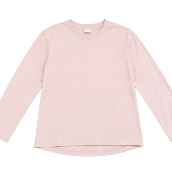 Zara Girls Light Pink Plain Long Sleeve Blouse