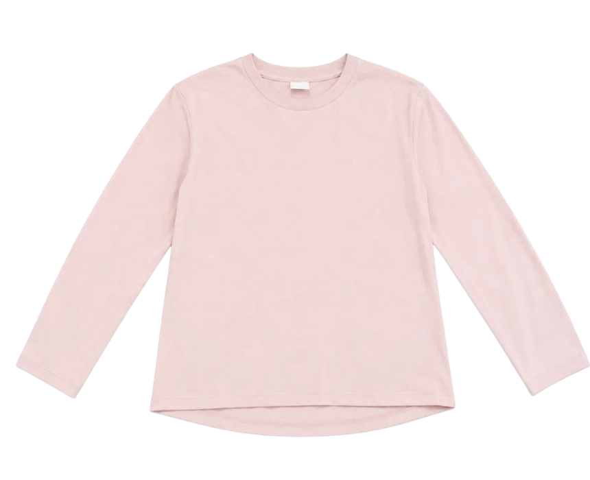 1 Zara Girls Light Pink Plain Long Sleeve Blouse - Image 1