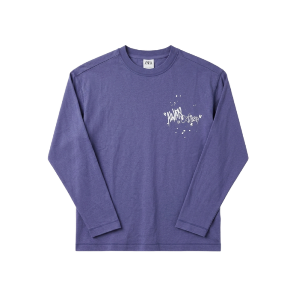 Zara Boys Navy Printed Blouse