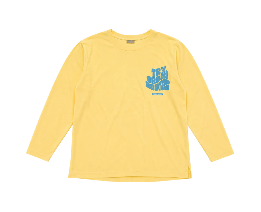 1 Zara Boys Yellow The World Is Waiting To Discover You Long Sleeve Blouse - Image 1