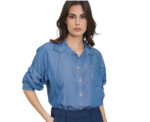 Soft Drape Chambray Shirt - Image 