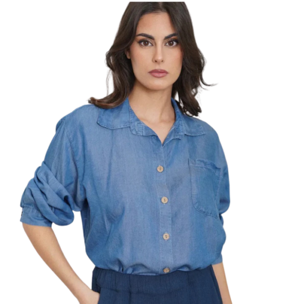 Soft Drape Chambray Shirt