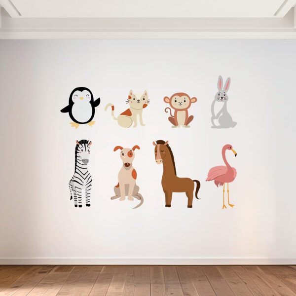 Cute Animal Companions Set - Murals by Numbers Kit