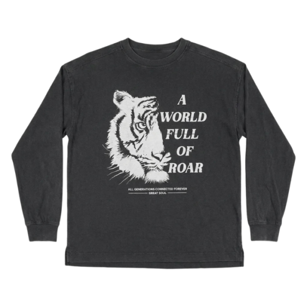 Zara Boys Dark Grey Tiger Graphic Blouse