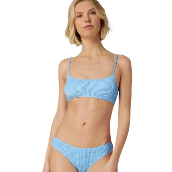 Womens Waffle Bikini Set Blue