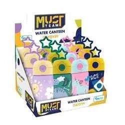 Toddler Water Bottle Must Team 400ml with Straw and Star 4 Designs