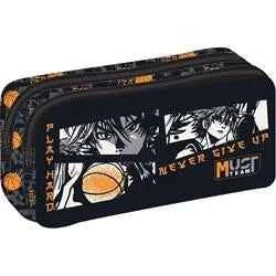 Barrel Pencil Case Must Team Anime Boy 2 Compartments