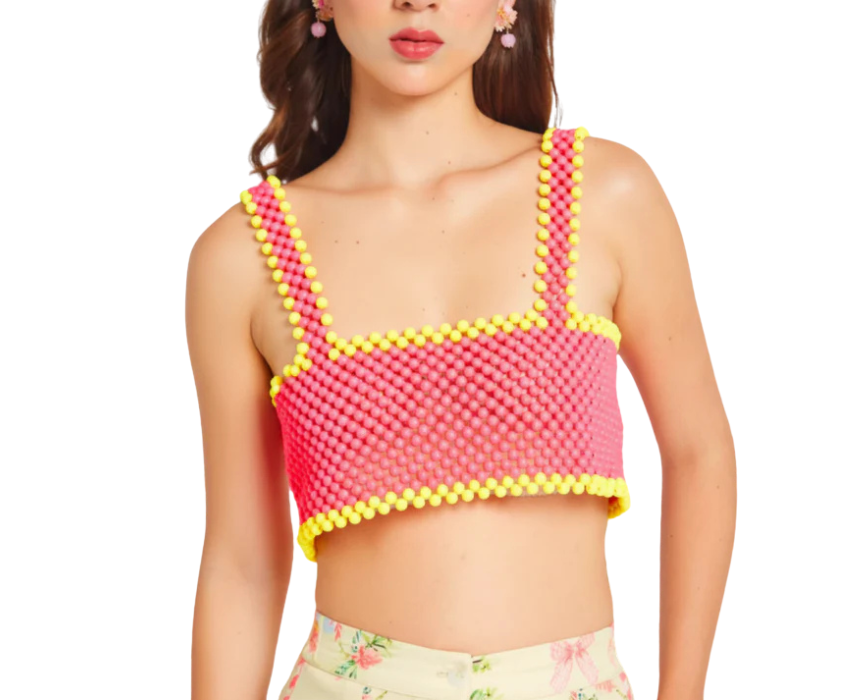 11 The Beaded Pink Bralette - Image 1