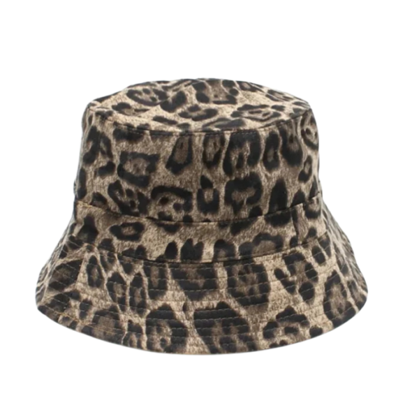 Taupe Leopard Bucket Hat